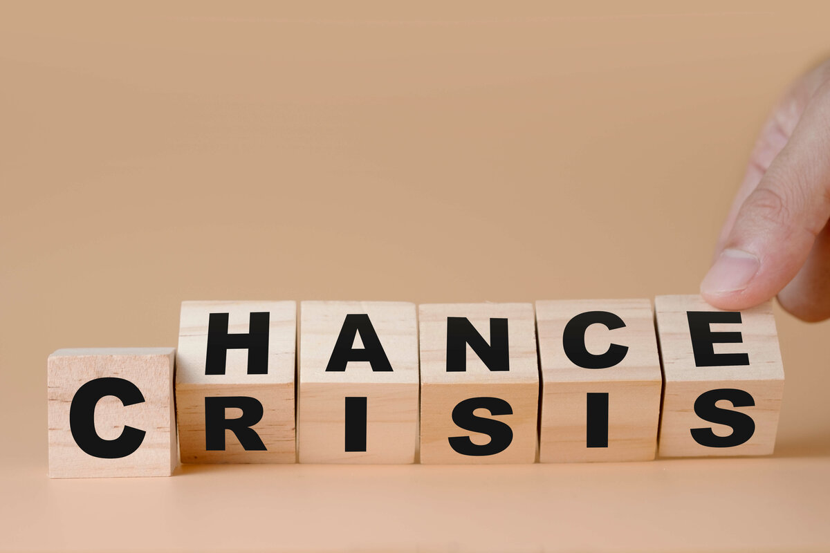 Aus der Krise eine Change machen Krise, Change, Chance, Corona