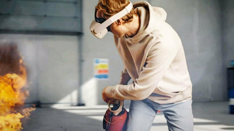 Virtual Reality beim Brandschutz,  Feuer löschen