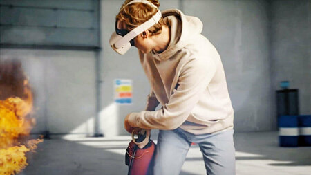 Virtual Reality beim Brandschutz,  Feuer löschen