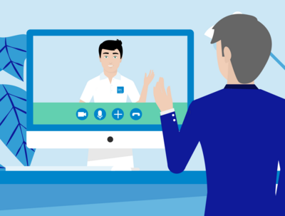 Illustration Videotelefonat