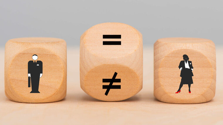 Symbol für Unterschiede zwischen Mann und Frau