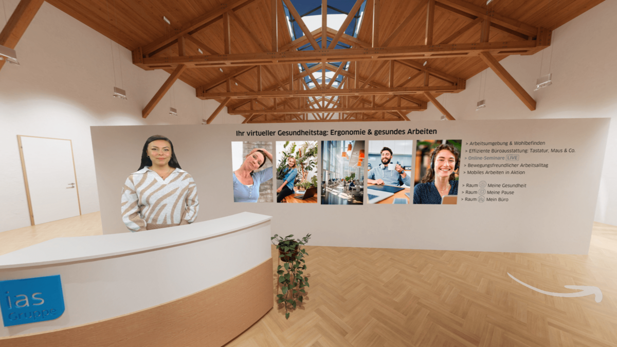 Empfangslobby des virtuellen Gesundheitstages