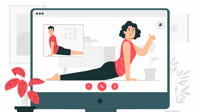 Illustration eines Online-Trainings