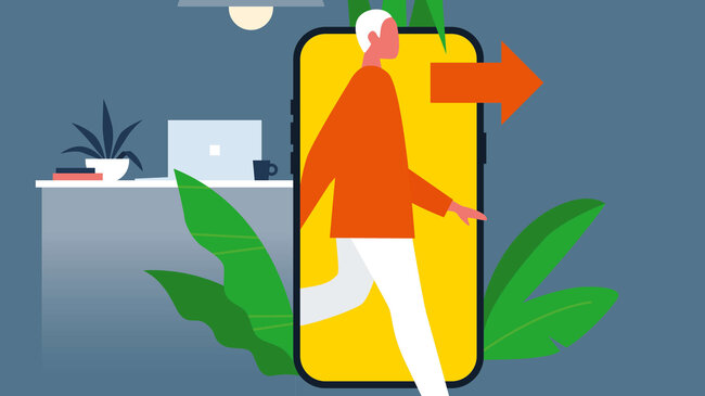 Illustration psychische Gesundheit, Offline, Relax, Ausschalten, Stress