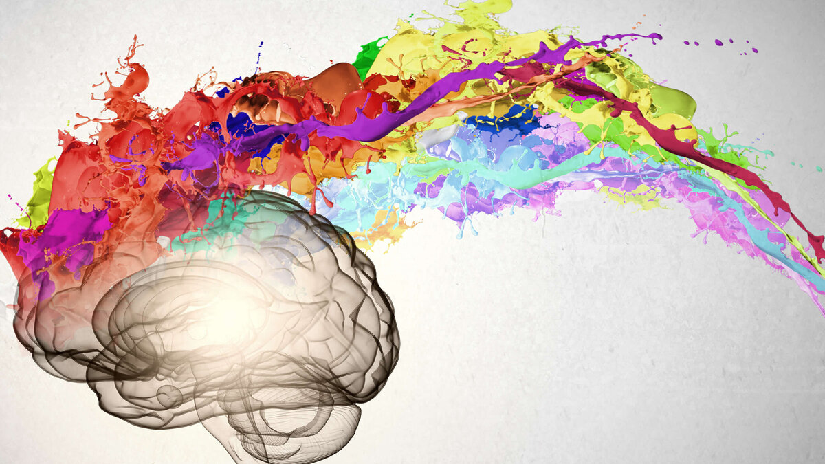 Abstraktes Gehirn, Farbverlauf