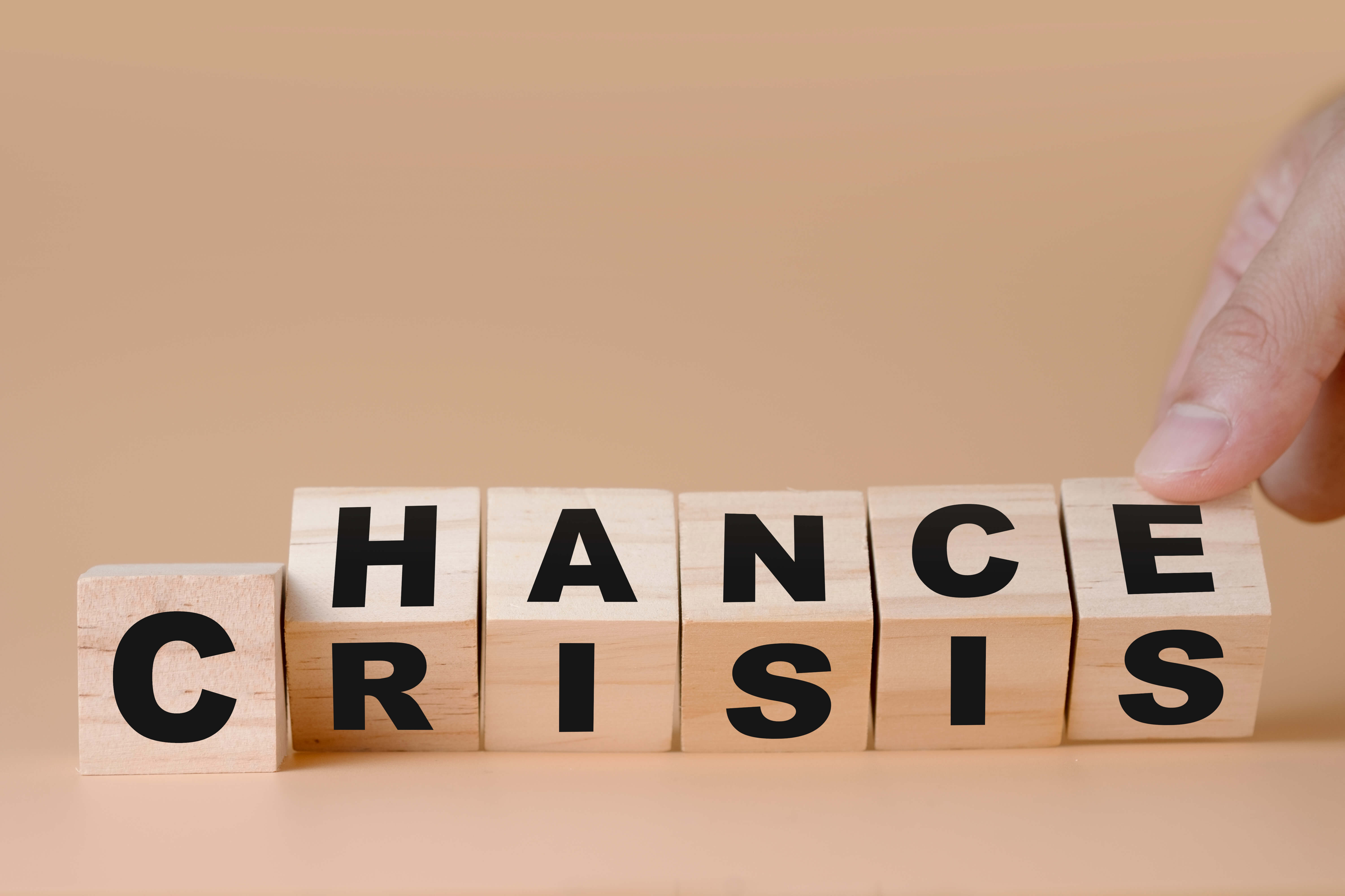 Aus der Krise eine Change machen Krise, Change, Chance, Corona