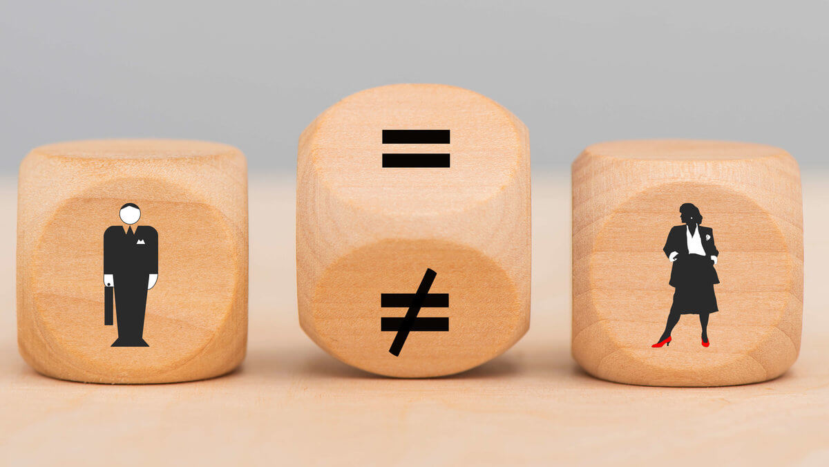Symbol für Unterschiede zwischen Mann und Frau