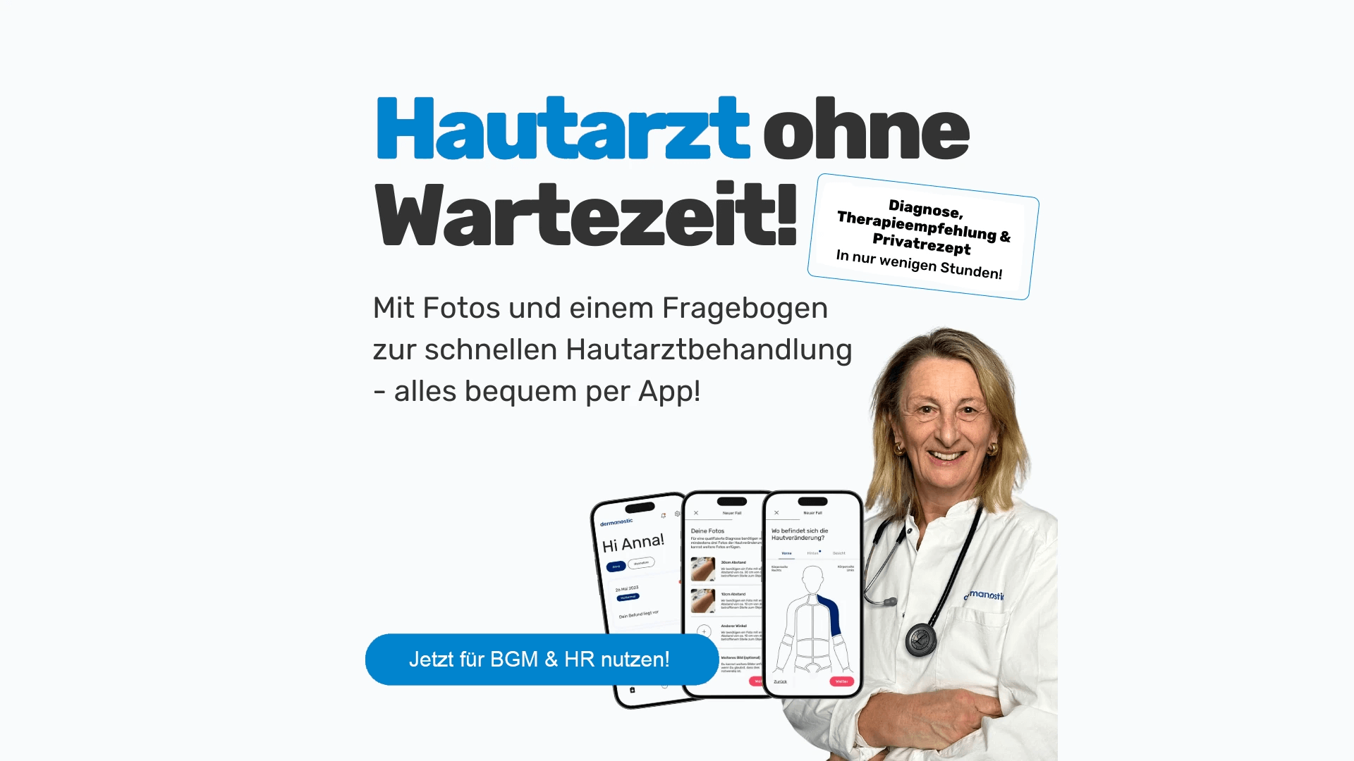 Infobild über Hautarzt Online